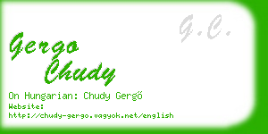 gergo chudy business card